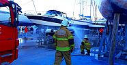 Çeşme Marina’da Gerçeğini Aratmayan Yangın Tatbikatı…